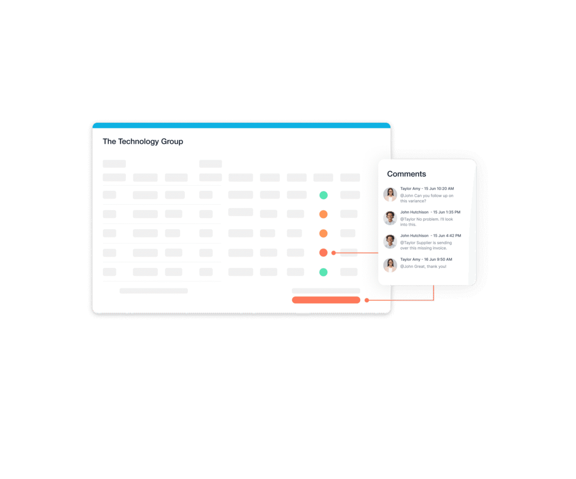 A graphic showing Traild's automated statement reconciliation capabilities